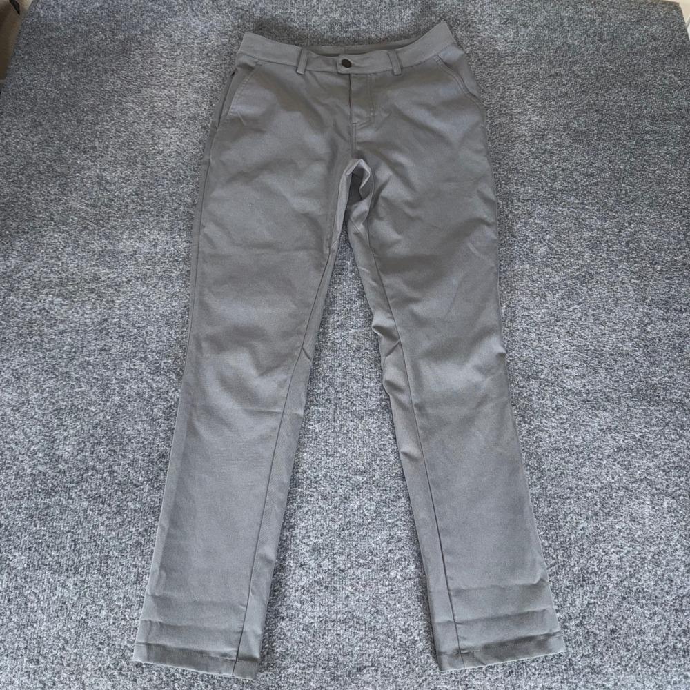 Myles Pants Mens 30x30 Gray Athletic Slim Performance Stretch Casual‎ Everyday